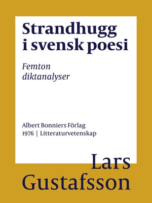 cover image of Strandhugg i svensk poesi